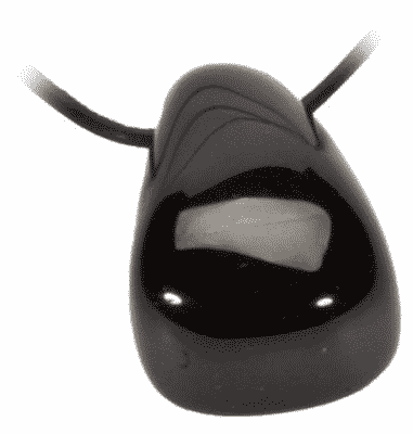 Onyx Zwart Trommelsteen Hanger Geboord
