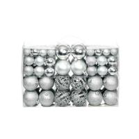 VidaXL 100-delige kerstballenset 3/4/6 cm zilverkleurig