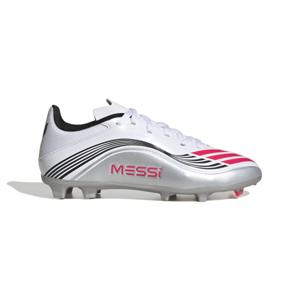 adidas F50 Messi League Gras / Kunstgras Voetbalschoenen (MG) Kids Wit Zilver Rood