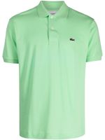 Lacoste polo en coton à patch logo - Vert - thumbnail