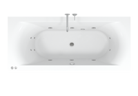 Riho Lima Easypool ligbad 170x75cm met whirlpool systeem 6+4+2 hydro jets