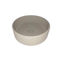 Opbouw Wastafel Sanimex Crystal Beton Rond Terrazzo Creme Opbouw Wastafel Sanimex Crystal Beton Rond Terrazzo Creme