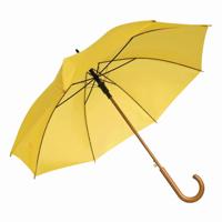 Rainmaster Paraplu - houten handvat - geel scherm - D103 cm - kinderen en volwassenen