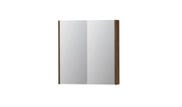 INK SPK2 spiegelkast met 2 dubbelzijdige spiegeldeuren, 2 verstelbare glazen planchetten, stopcontact en schakelaar 70 x 14 x 73 cm, massief eiken - thumbnail