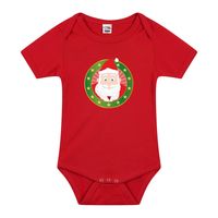 Kerstkleding baby rompertje met kerstman rood jongens en meisjes 92 (18-24 maanden)  - - thumbnail