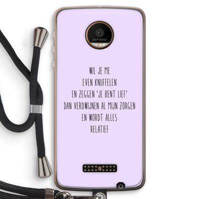 Relatief: Motorola Moto Z Force Transparant Hoesje met koord