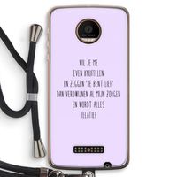 Relatief: Motorola Moto Z Force Transparant Hoesje met koord