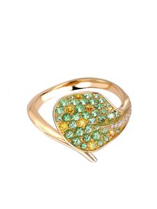 Pragnell bague Wildflower Honeysuckle en or 18ct ornée de diamants