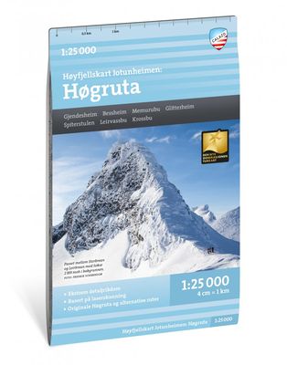 Topografische kaart - Wandelkaart Hoyfjellskart Høgruta - Hogruta Jotunheimen | Noorwegen | Calazo