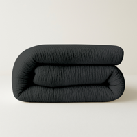 Wasbaar Easy Dekbed Zonder Overtrek - Zonder Overtrek Mousseline Donkergrijs - Exclusief Kussensloop & Perfect Voor Het Hele Jaar - 200x200 Cm - Dekbed-Discounter.nl