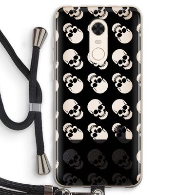 Musketon Skulls: Xiaomi Redmi 5 Transparant Hoesje met koord