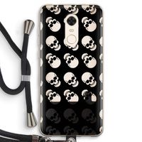 Musketon Skulls: Xiaomi Redmi 5 Transparant Hoesje met koord
