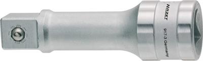 HAZET Verlengstuk 917-3 · 1/2 inch (12,5 mm) vierkant hol · 1/2 inch (12,5 mm) vierkant massief · Lengte: 76 mm