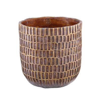Vivienne Brown cement ronde pot rechthoeken XXL