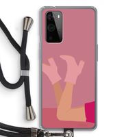 Pink boots: OnePlus 9 Pro Transparant Hoesje met koord