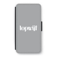 Topwijf Grijs Wit: iPhone 12 Flip Hoesje