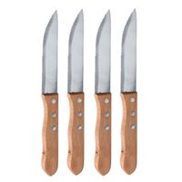 4x stuks Steakmessen/vleesmessen bestek 24 cm