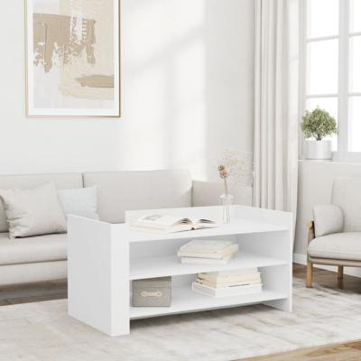 Salontafel 100x50x50 cm bewerkt hout wit