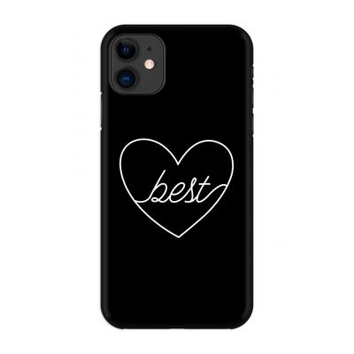 Best heart black: Volledig geprint iPhone 11 Hoesje Best heart black: Volledig geprint iPhone 11 Hoesje