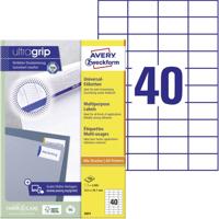 Avery-Zweckform 3651 Universele etiketten 52.5 x 29.7 mm Papier Wit 4000 stuk(s) Permanent hechtend Inkjet, Laser (zwart/wit), Laser (kleur), Kopiëren Avery-Zweckform 3651 Universele etiketten 52.5 x 29.7 mm Papier Wit 4000 stuk(s) Permanent hechtend Inkjet, Laser (zwart/wit), Laser (kleur), Kopiëren