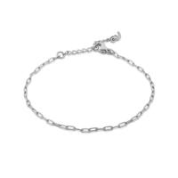 Ovale schakelarmband - Stainless steel - Zilver