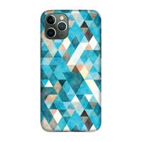Gekleurde driehoekjes blauw: Volledig geprint iPhone 11 Pro Hoesje