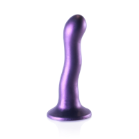 Ouch! by Shots Ultra Soft Silicone Curvy G-Spot Dildo - 7'' / 17 cm - Metallic Purple - thumbnail