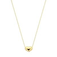 Prachtig 14k Geelgouden Collier met Hartje - Verstelbare Draaglengte 42-45 cm