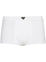 Prada boxer à logo triangulaire - Blanc