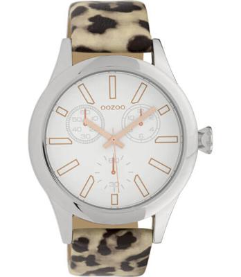 OOZOO Timepieces Horloge Light Leopard Wit | C9795