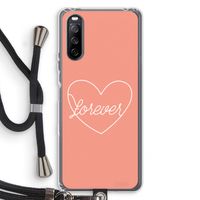 Forever heart: Sony Sony Xperia 10 III Transparant Hoesje met koord