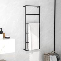 VidaXL Handdoekenrek 45x10x115 cm staal zwart