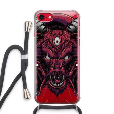 Hell Hound and Serpents: iPhone SE 2020 Transparant Hoesje met koord