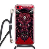 Hell Hound and Serpents: iPhone SE 2020 Transparant Hoesje met koord