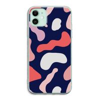 Memphis Shapes Pink: iPhone 11 Transparant Hoesje