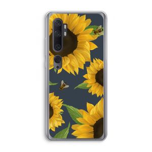 Sunflower and bees: Xiaomi Mi Note 10 Transparant Hoesje