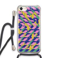Skew Blush 1: iPhone 8 Transparant Hoesje met koord