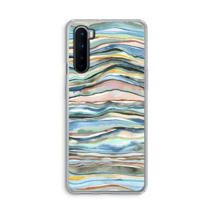 Watercolor Agate: OnePlus Nord Transparant Hoesje