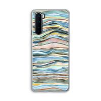 Watercolor Agate: OnePlus Nord Transparant Hoesje