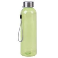 Waterfles / drinkfles / sport bidon Olympic - groen - kunststof - 500 ml - rvs schroefdop