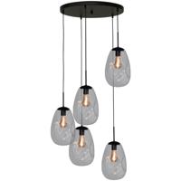 Masterlight Vide hanglampLava 5x helder glas Ø 22,5cm - 2762-05-50-5-00-60