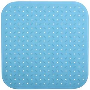 MSV Douche|bad anti-slip mat badkamer - rubber - turquoise - 54 x 54 c