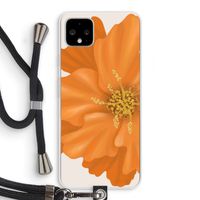 Orange Ellila flower: Pixel 4 XL Transparant Hoesje met koord