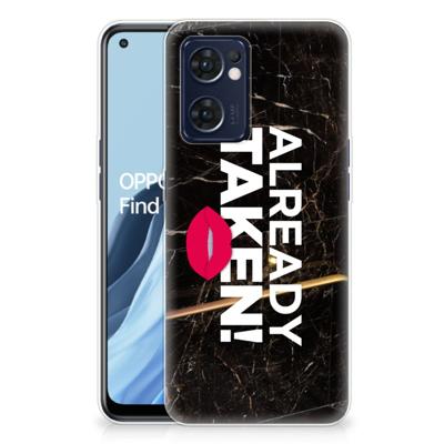 OPPO Reno 7 5G | Find X5 Lite | Siliconen hoesje | met naam Already Taken Black