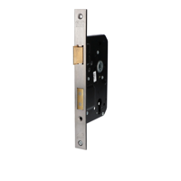 Nemef 4219 Veiligheidsdeurslot | SKG** | DM60mm | PC72mm | krukgat 8mm | voorplaat RVS 25x260mm afgerond | messing dag- en nachtschoot | DR 1+3 -