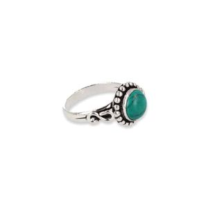 Verzilverde Ring Turkoois - Look &apos;Infinity&apos; (Maat 16,75)