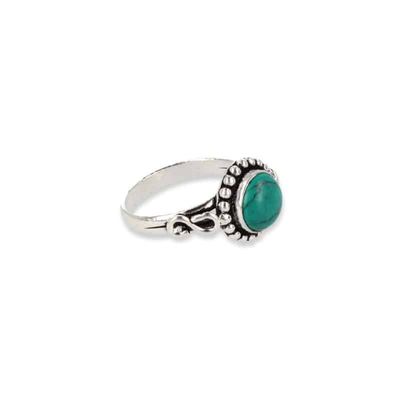 Verzilverde Ring Turkoois - Look &apos;Infinity&apos; (Maat 16,75)