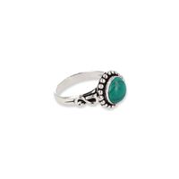 Verzilverde Ring Turkoois - Look &apos;Infinity&apos; (Maat 16,75)