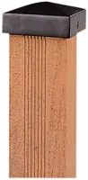 Woodvision paalornament piramide 9x9 cm metaal zwart