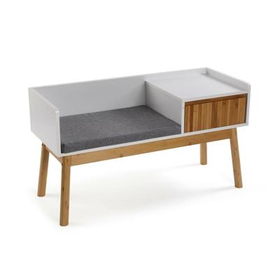 Schoenlepel Versa Bamboe Textiel Hout MDF 40 x 55 x 100 cm